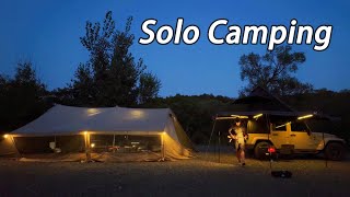 Relaxed Camping  NATURNEST rooftop tent  Camping  SnowPeak  POWERHINO [upl. by Assylla]