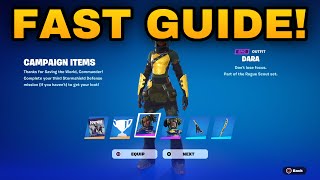 How To COMPLETE ALL DARA ROGUE SCOUT QUESTS CHALLENGES in Fortnite Quests Pack Guide [upl. by Amrak464]