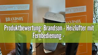 Produktbewertung Brandson  Heizlüfter mit Fernbedienung  Preisträger  energiesparend leise Keram [upl. by Adnahcal]