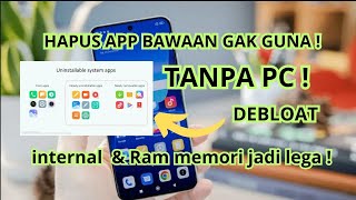 Cara hapus aplikasi bawaan Xiaomi  Debloat  TANPA PC [upl. by Einaej]