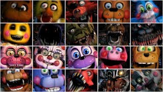 FNAF ULTIMATE CUSTOM NIGHT ALL JUMPSCARES [upl. by Teloiv]