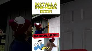 How to Install a Prehung door fast and clean and water tight [upl. by Inoek283]