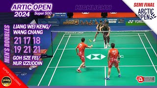 Liang Wei Keng  Wang Chang vs Goh Sze Fei  Nur Izzuddin  Artic Open 2024  SF MD Highlights [upl. by Lambard118]