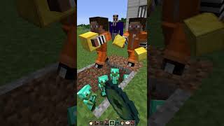 He Turned Friends to Stone But I Have Time Stop Skills shorts minecraft meme [upl. by Ardnasirhc]