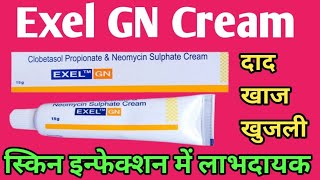 Exel GN Cream Uses  Clobetasol Propionate Neomycin Sulphate Cream  स्किन इनफेक्शन दाद खाज खुजली [upl. by Cerelia]