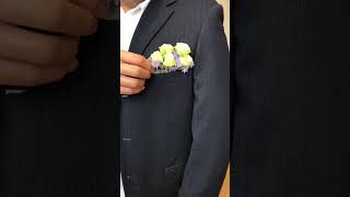 How to DIY pocket boutonniere by yourself Dressica plastic boutonniere holder is a must [upl. by Bianca]