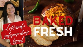 Fresh Baked Bread Lets make Jalapeno Cheddar Bread Homemade Convenient Bread machine recipe [upl. by Winsor]