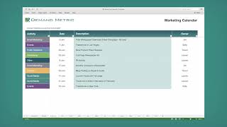 2019 Marketing Calendar Template [upl. by Bogosian]