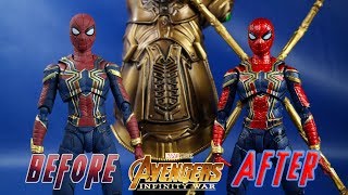 Custom Repaint Iron Spider SH Figuarts Metallic Finish Avengers Infinity War Toy Makeover Español [upl. by Riem]