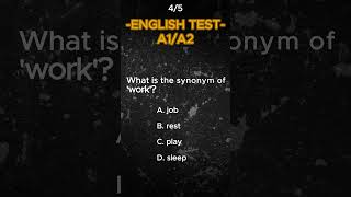 English Test  A1A2 beginners english learnenglish testy shorts quiz vocabulary test [upl. by Hollenbeck810]