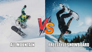 All Mountain vs Freestyle Snowboard  Whats the Difference [upl. by Hyacinthie]