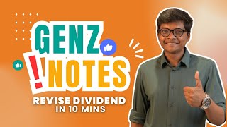 GenZ Notes  Revise Dividend in 10 Minutes Before Exam Day  CA Inter Law Jan  May  Sep 2025 [upl. by Kroll]