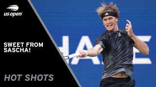 Alexander Zverev Produces Fabulous Forehand  2021 US Open [upl. by Berny481]