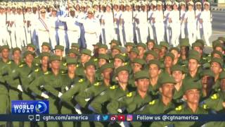 Military parade in Havana celebrates Cuban revolution [upl. by Layney]