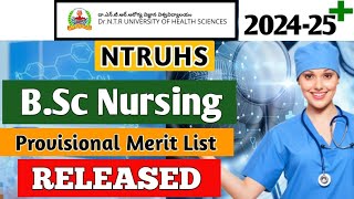 NTRUHS BSc Nursing Provisional Merit List RELEASED  Not eligible candidates may do these trick [upl. by Leede637]