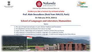 Lectures by eminent scholar Prof Alain Desoulieres at Nalanda University  Day 2 [upl. by Attenna161]