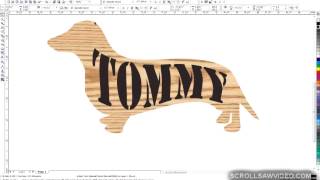 How To Woodworking Scroll Saw CorelDraw Tutorial Dog Pattern [upl. by Trilbi339]