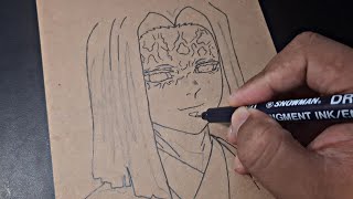 🔴 Drawing Ubuyashiki Kagaya Part 1  Halo ges  🤡 [upl. by Erdried]