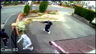 CCTV Attack on house in Offerton Stockport 4292268413001 [upl. by Tillinger]