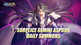 Saint Seiya Awakening — Surplice Gemini Aspros — Daily Summons [upl. by Glarum]