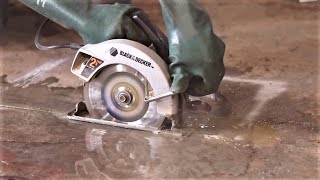 Cutting Concrete with a Circular Saw [upl. by Dott]