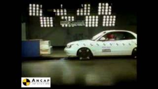 Daewoo Nubira 1998 ANCAP Crash Test 2 stars [upl. by Fortunato]