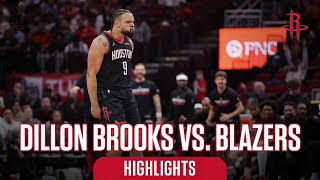 Dillon Brooks 28 points Highlights vs Portland Trail Blazers l Houston Rockets [upl. by Iago]