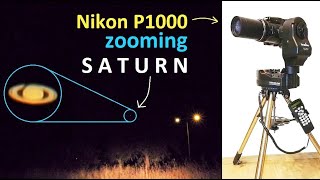 Zooming planet SATURN with only a camera Nikon P1000  super zoom [upl. by Abeu594]