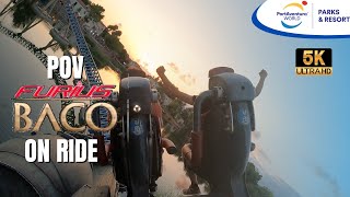 🎢Furius Baco Onride 5K POV PortAventura® WORLD [upl. by Dlonyer733]