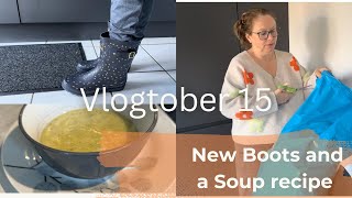 Vlogtober 15  leek amp potato soup wellies for the pumpkin patch [upl. by Lodie209]