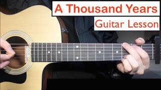 A Thousand Years  Christina Perri  Guitar Lesson Tutorial Chords [upl. by Alie]