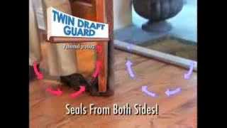 Twin Draft Guard  Door Draft Stopper  As Seen On TV [upl. by Ahsocin]