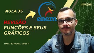 Revisão de Matemática para o ENEM  Funções de seus Gráficos  Aula 035 [upl. by Portie]