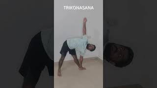 Trikonasana  Yoga  Asana  MrವಾW 💛💖 [upl. by Malonis]