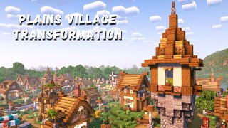 Minecraft Transforming an Entire Plains Village  Timelapse [upl. by Aneehsirk]