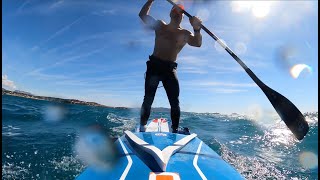 downwind paddle starboard Banana  capelan mars 2023 [upl. by Ainattirb]