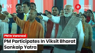 PM Modi In Varanasi For Viksit Bharat Sankalp Yatra To Interact With Beneficiaries [upl. by Weinstein562]