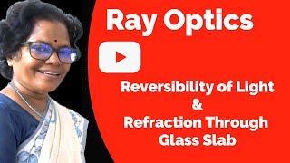 Ray Optics Principle of Reversibility of Light amp Refraction Through Glass Slab [upl. by Sotos]