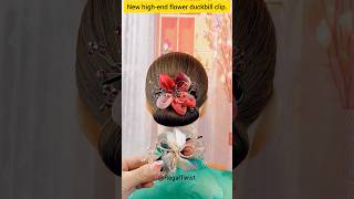 New highend flower duckbill clip Simple hairstyle highend atmosphere Fashionable [upl. by Annelak]