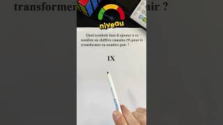 🔢 Quelle est la clé pour transformer IX en nombre pair  🧩 maths [upl. by Bartlet527]