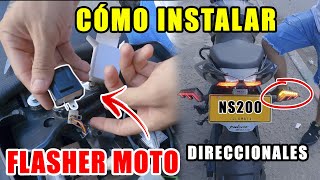 Cómo Instalar Flasher o Rele para Direccionales Led en Moto Pulsar NS200  Solucion al Hyperlash [upl. by Nari]