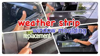 car  window moulding  weather strip  replacement [upl. by Hsirt570]