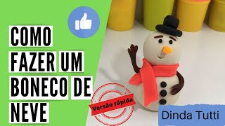 ⛄️Como fazer um Boneco de Neve de massinha  Play doh Snowman [upl. by Cohleen208]