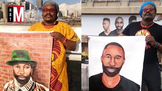 Rasta Breaks The Internet With Riky Rick’s Paintings [upl. by Ellevehc]