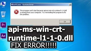 the program cant start because apimswincrtruntimel110dll is missing from your computer [upl. by Armond]