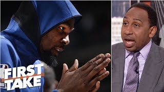 Warriors are worried Durant will leave in free agency  Stephen A  First Take [upl. by Ymmac]