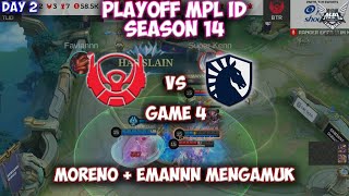 COMEBACK IS REAL BIGETRON🔥🔥❗  TLID VS BTR  GAME 4  MPL ID S14  PLAYOFFS HARI 2 [upl. by Hctub]