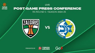 Žalgiris  Maccabi  Press Conference  EuroLeague 202425 Round 5 [upl. by Toma123]