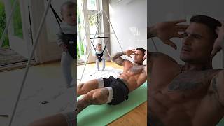 Abs for Dad amp legs for little man💪dadlife homeworkout [upl. by Lyndell]