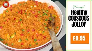 Healthy amp Easy Couscous Jollof Recipe  Pocketfriendly meal  Ready in Minutes [upl. by Yezdnil]